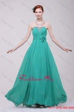 Green Chiffon Empire Beading and Flower Prom Dress for 2016 Spring FFPD0198FOR