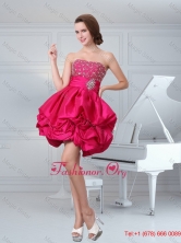 Hot Sale A Line Hot Pink Strapless Prom Dress with Beading UNION20T60357PSFOR