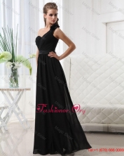 Modest Empire One Shoulder Prom Dresses with Belt DBEE475FOR