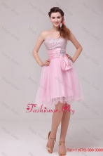 Princess Baby Pink Strapless Beading and Ruching Prom Dress FFPD0284FOR