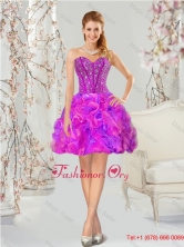 Wonderful Beading Multi-color Short Prom Dresses  QDDTA2002-3FOR