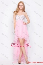 Wonderful Empire Sweetheart High Low Prom Dresses with Beading DBEE443FOR
