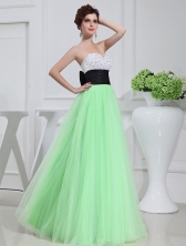 Apple Green Sweetheart Floor-length Sequins Prom Dress FVPD076FOR