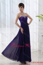 Dark Purple Sleeveless Prom Dress with Sweetheart Empire Beading FVPD018FOR