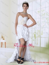 Elegant Column Sweetheart High Low White Beading Prom Dress XYYWL03026PSFOR