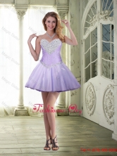 Mini Length Sweetheart Beaded Prom Dresses in Lavender for 2015 SJQDDT85003FOR