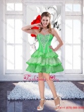 New Spring Green Sweetheart Prom Dresses with Beading for Cocktail SJQDDT50003FOR