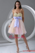 Princess Champagne Sweetheart Appliques Knee-length Prom Cocktail Dress FFPD0580FOR