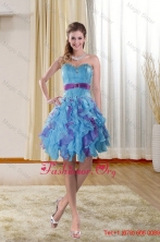 Sweetheart 2015 Prom Gown with Ruffles and Beading XFNAO783TZCFOR
