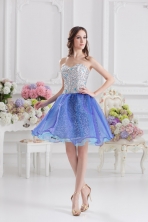 Sweetheart Medium Slate Blue A-line Prom Dress with Beading FVPD243FOR