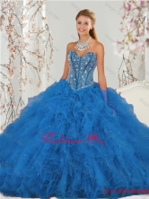 2015 Affordable Sweetheart Quince Dresses with Beading and Ruffles QDDTA4001-4FOR