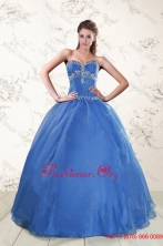 2015 Cheap Appliques Quinceanera Dresses in Royal Blue XFNAO086FOR