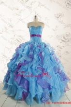2015 New Style Multi Color Quinceanera Dresses with Beading and Ruffles FNAO783FOR