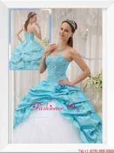 2016 Cheap Aqua Blue Ball Gown Sweetheart Quinceanera Dresses QDZY369AFOR
