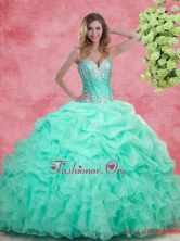 2016 Elegant Summer Apple Green Quinceanera Dresses with Beading and Ruffles SJQDDT102002FOR