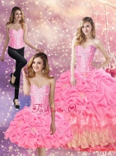 Beautiful 2015 Beaded Quinceanera Dresses with Appliques and Pick Ups SJQDDT61001FOR