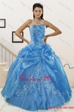 Classical Baby Blue 2015 Quinceanera Dresses with Embroidery XFNAO5773FOR