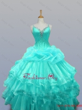 Decent Straps Quinceanera Dresses with Beading and Ruffled Layers SWQD003-8FOR