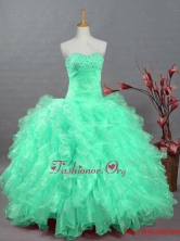 Perfect Sweetheart Quinceanera Dresses with Beading and Ruffles for 2015 SWQD002-7FOR