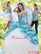 Popular Sweet 15 Dresses with Embroidery and Pick Ups SJQDDT33001FOR