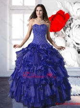Pretty Beading and Ruffles Ball Gown Quinceanera Dresses for 2015 QDDTD24002FOR