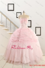 Pretty Strapless Quinceanera Dresses with Beading and Pick Ups FNAO572FOR