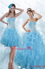 Sophisticated Appliques and Ruffles Baby Blue Sweet 15 Dresses XFNAOA45TZFXFOR