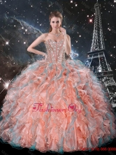 The Super Hot Ruffles and Beaded Quinceanera Dresses in Multi Color QDDTA99002FOR