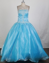 2012 Cheap Ball Gown Strapless Floor-Length Quinceanera Dresses Style JP42647