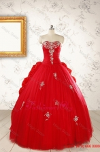 2015 Unique Sweetheart Quinceanera Dresses with AppliquesFNAO614FOR