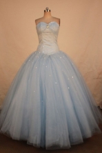 Affordable Ball Gown Sweetheart Floor-length Organza Quinceanera dress TD2417