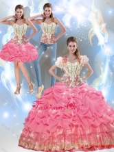 Affordable Beaded Quinceanera Dresses with Appliques and Pick Ups SJQDDT40001FOR