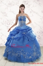 Appliques Exclusive Royal Blue Quinceanera Dresses For 2015 XFNAO067FOR