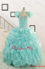 Beautiful Quinceanera Dresses with Appliques and Ruffles for 2015 FNAO5751AFOR