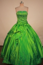 Brand New Ball Gown Strapless Floor-Length Quinceanera Dresses TD2432