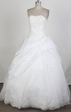 Cheap Ball Gown Strapless Floor-length Quinceanera Dress ZQ12426016