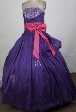 Cheap Ball Gown Strapless Floor-length Quinceanera Dress ZQ12426066