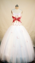 Cheap Ball gown Strapless Floor-length Quinceanera Dresses Style FA-W-214