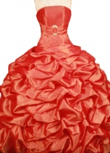 Popular Ball Gown Strapless Floor-length Taffeta Quinceanera Dresses Style FA-W-372