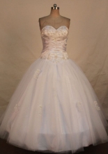 Simple Ball Gown Sweetheart Floor-length Appliques Quinceanera dress Style FA-L-392