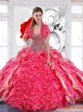 Sturning Beaded Sweetheart Quinceanera Dress with Hand Made FlowersSJQDDT51002FOR