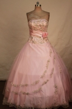 The Most Popular Ball Gown Strapless Floor-length Quinceanera dress TD2418