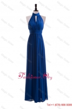 2016 Empire Halter Top Prom Dresses with Belt in Blue DBEES309FOR