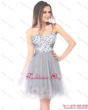 2016 Luxurious Sweetheart Grey Prom Dress with Rhinestones WMDPD253FOR