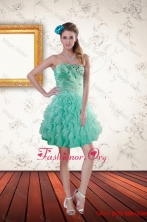 2016 Popular Apple Green Prom Dresses with Appliques and Ruffles XFNAO663TZBFOR