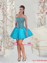 2016 Summer New Style Beading Prom Dresses in Aqua Blue QDDTA1002-1FOR
