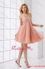 Cute A line Sweetheart Beading Mini-length Chiffon Prom Dress FFPD0951FOR