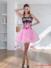 Cute Zebra Printed Multi Color Prom Dress with Pick Ups and Embroidery QDZY028TZCFOR