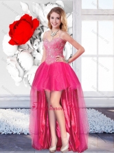 High Low Informal Prom Dresses with Straps for 2016 SJQDDT127004FOR