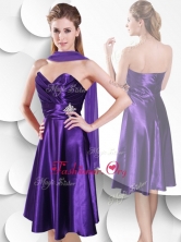 Perfect Empire Sweetheart Elastic Woven Satin Prom Dress with Beading and Ruching SWPD011FB-1FOR